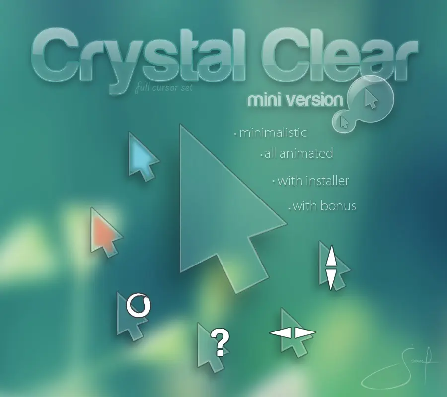 Crystal clear Mini 鼠标指针
