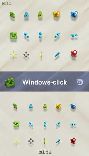 Windows click 鼠标指针